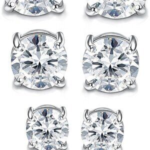 Shiny 4-7MM Magnetic Earrings with Cubic Zirconia – Perfect for Non-Pierced Ears